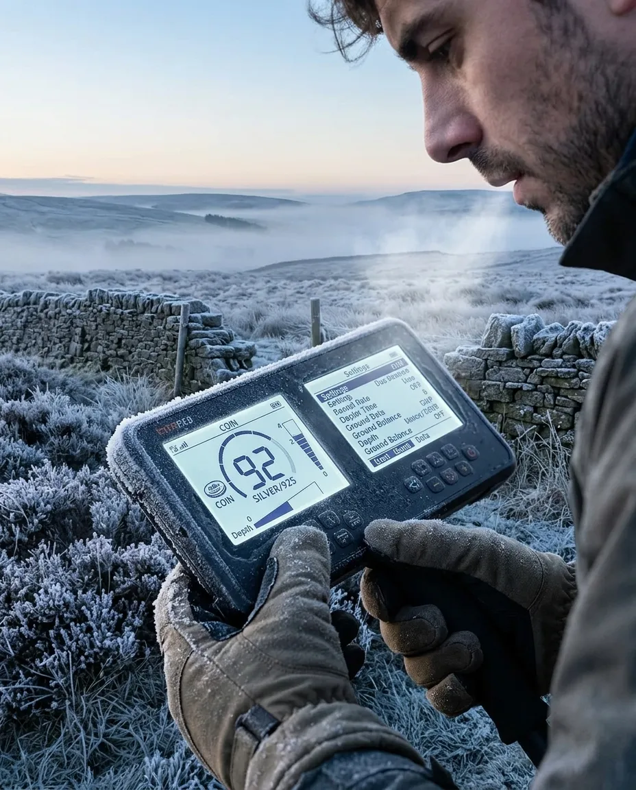 Metal detector setup and calibration in field